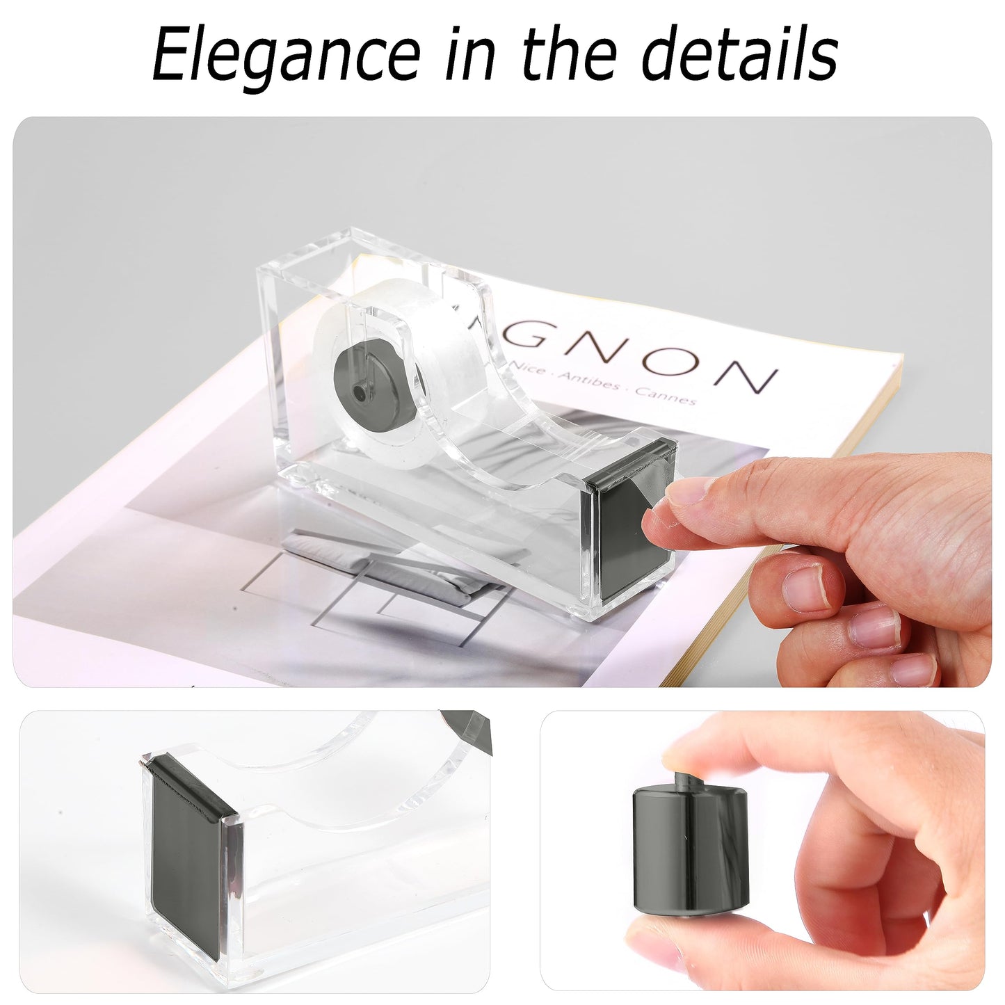 Office Desk Accessories, Acrylic Stapler, Staple Remover, Tape Holder, Pen Holder, Ballpoint Pen, Scissor, Binder Clips, 1000pcs Staples, Phone Holder, Ruler, Transparent Glue and 300 Notes