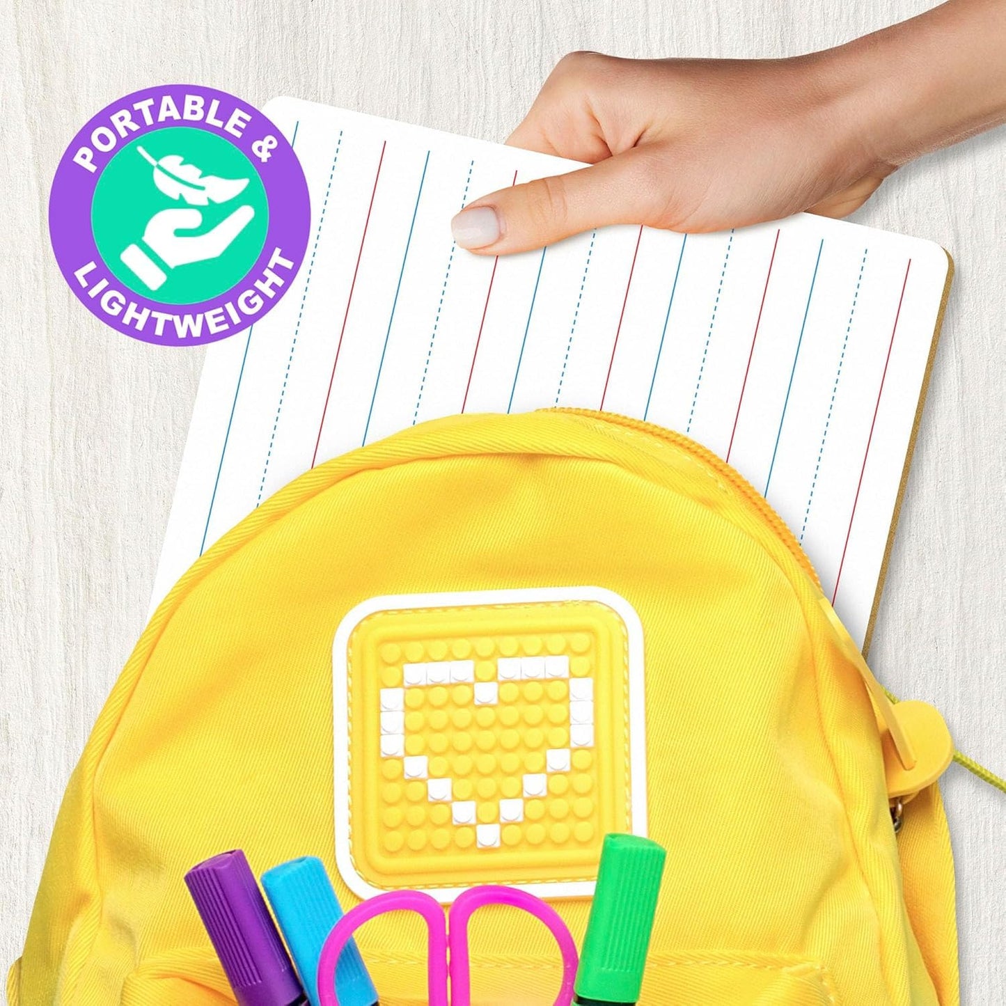 Scribbledo 24 Pack Double Sided Whiteboard Lined Dry Erase Boards for Kids Ruled Writing Board Handwriting Practice for Kids Small White Board Dry Erase Board 9x12 Dry Erase Board with Lines