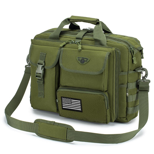 Stypos Tactical Messenger Bag, 15.6/17.3 Inch Tactical Briefcase for Man Military Laptop Bag Messenger Shoulder Bag (Green)