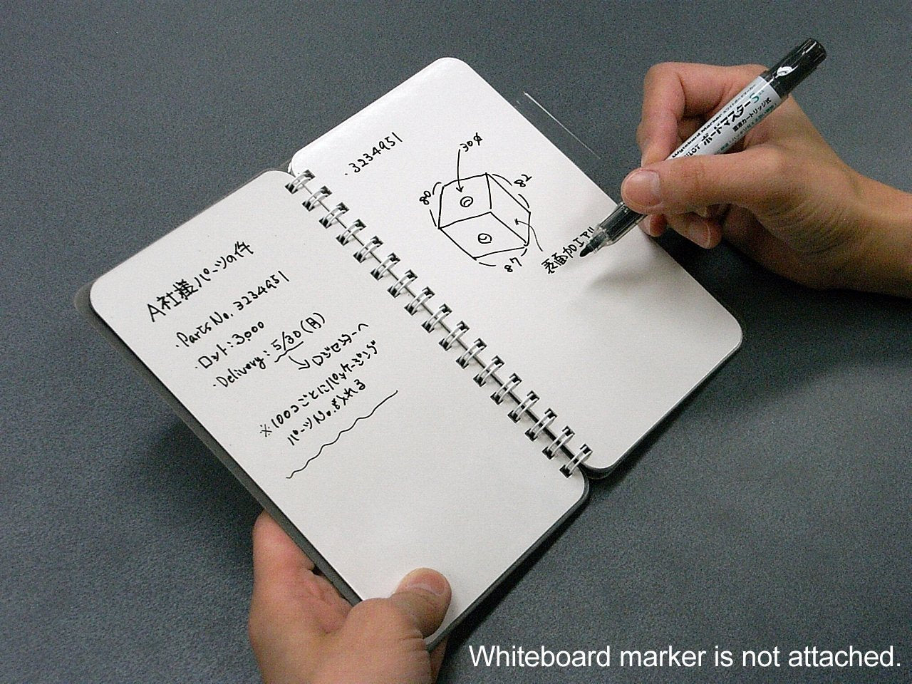 nu board Memo Size (4 x 7 inch) USA Edition NASHN4US08 Whiteboard Notebook - Dry Erase Notebook - Dry Erase Notepad - Dry Erase Board Mini Size - Reusable Notebook - Dry erase marker is not attached.