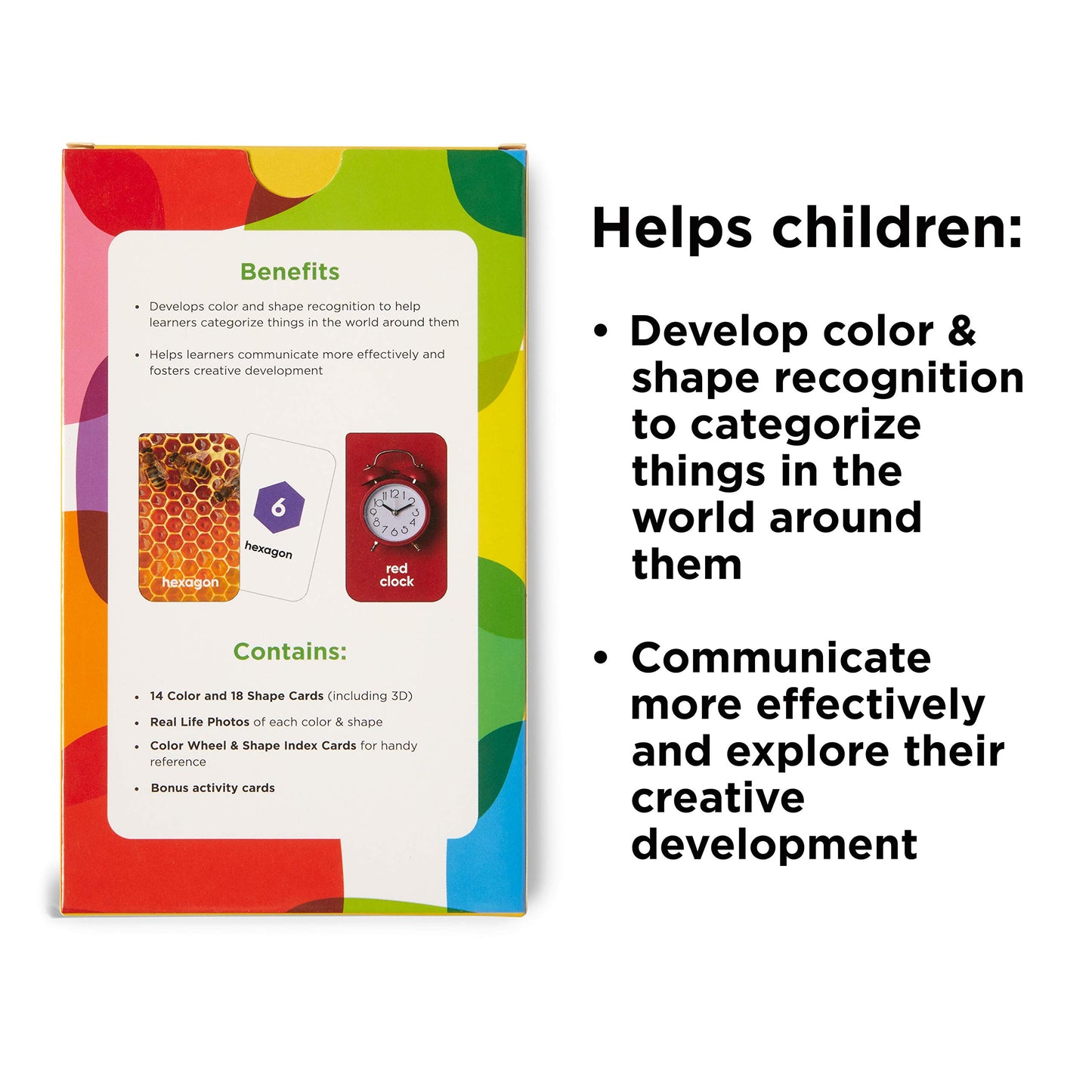 Award-Winning Colors & Shapes Flash Cards for Kids Ages 2-8 – 36 Durable Cards with Real Pictures – Learn Colors, Shapes & Categorization – Preschool, Kindergarten, Homeschool & Classroom
