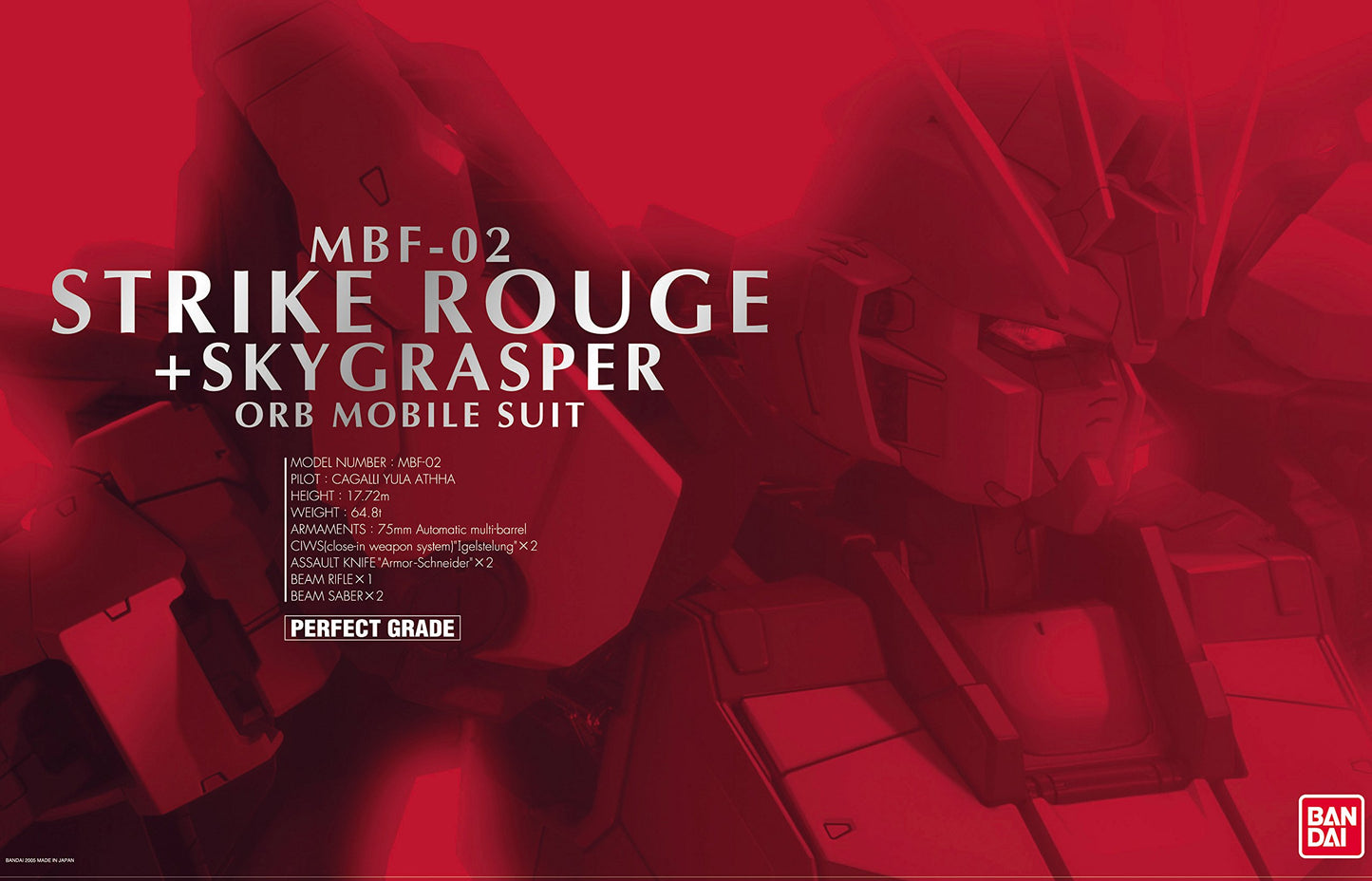 Bandai Hobby Strike Rouge + Skygrasper 1/60, Bandai Perfect Grade Action Figure