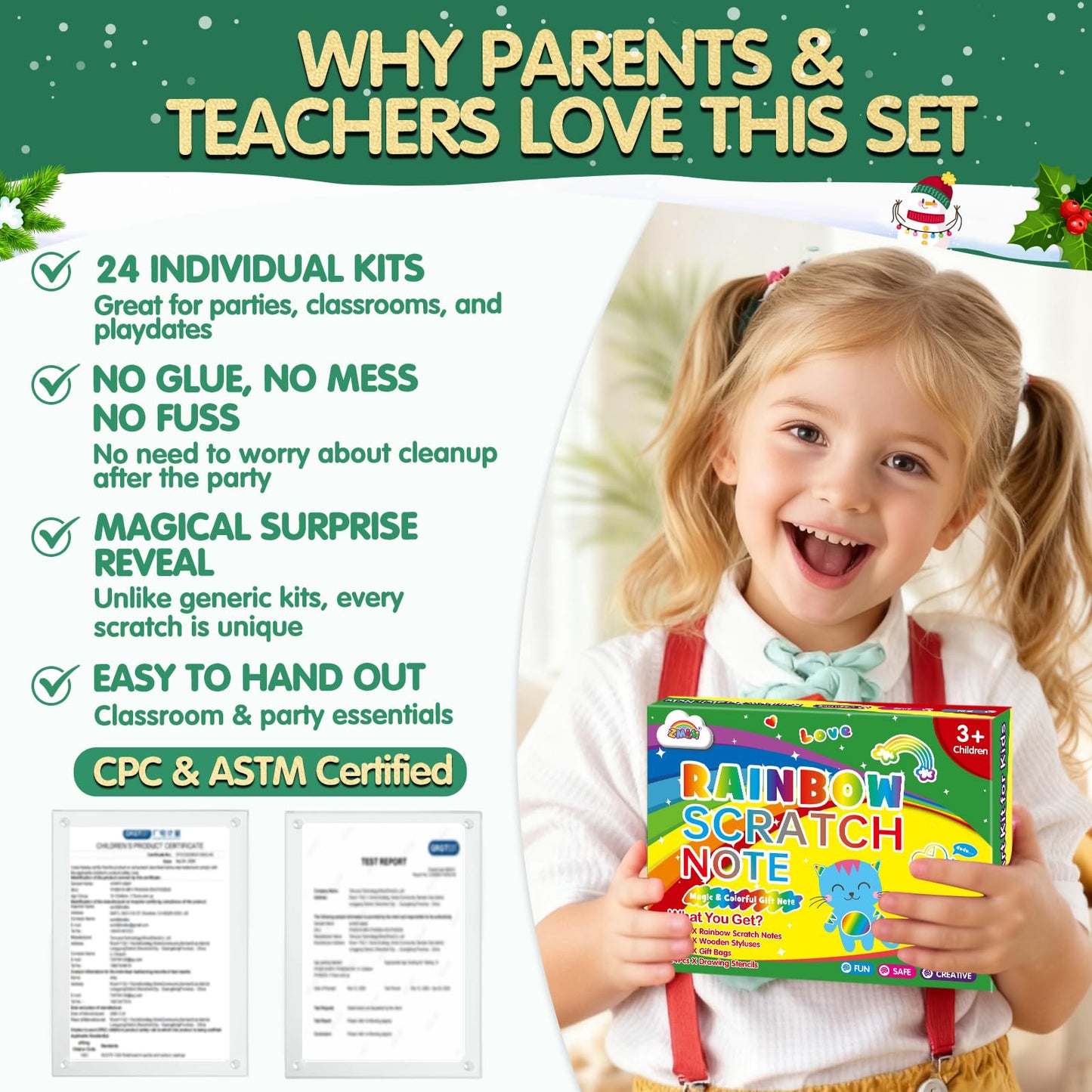 ZMLM 24 Pack Rainbow Scratch Art Party Favors for Kids 4-8 - Mess-Free Birthday Goodie Bags Stuffers, Classroom Prizes Grades 1–3 Creative Paper Notebooks for Pre-K Kindergarten Gifts