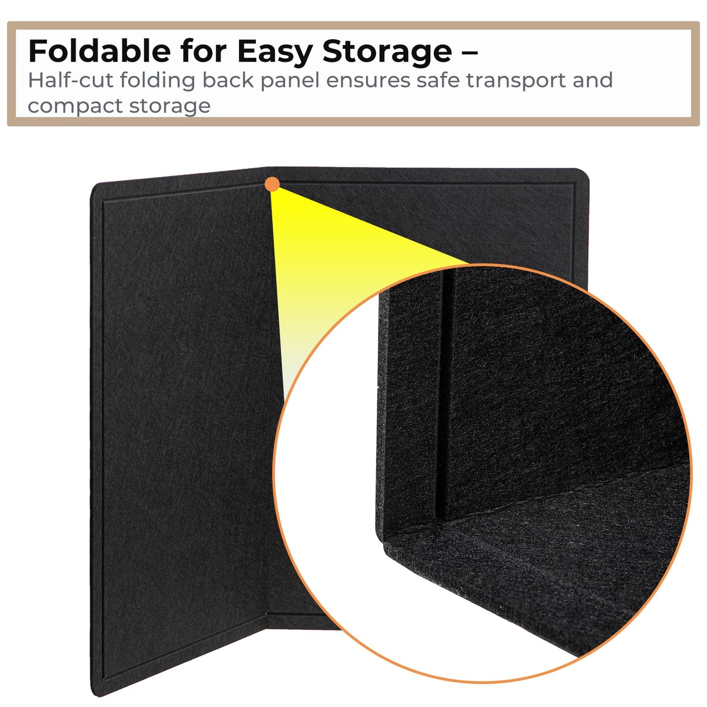 DexBoard Foldable 72x 48 inch Large Bulletin Board for Wall, Decorative Picture Display Felt Board with Self-Adhesive Tape for School, Home, Kitchen & Office Walls, Includes 30 Pins, Black