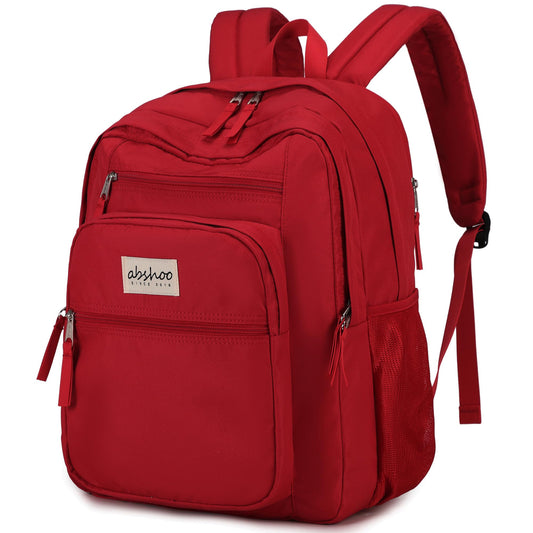 abshoo 34L Big School Backpack For College Women Girls Middle High School Teen Bookbag Travel Backpack Daypack (Red)
