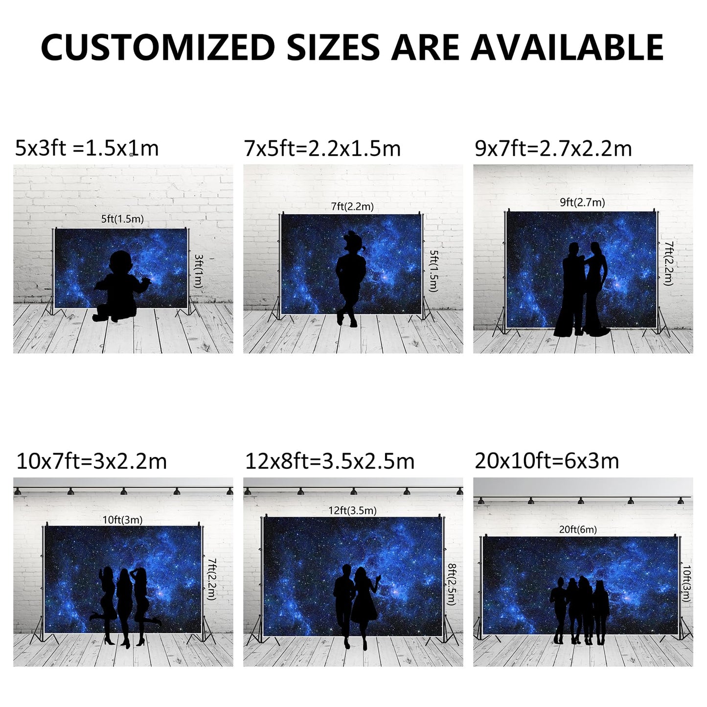 Renaiss 7x5ft Night Sky Star Backdrop Starry Galaxy Planet Theme Photography Background Boy Girls Birthday Party Decorations Banner Science Fiction Universe Photo Booth Studio Supplies Props
