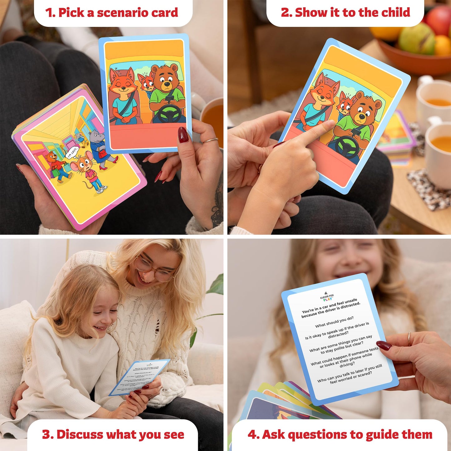 Who What Why Emergency & Safety Conversation Cards for Kids – Social Skills & Critical Thinking Game – Safety Awareness, Decision-Making & Communication Cards, Speech Therapy & SEL Tool, Ages 4+
