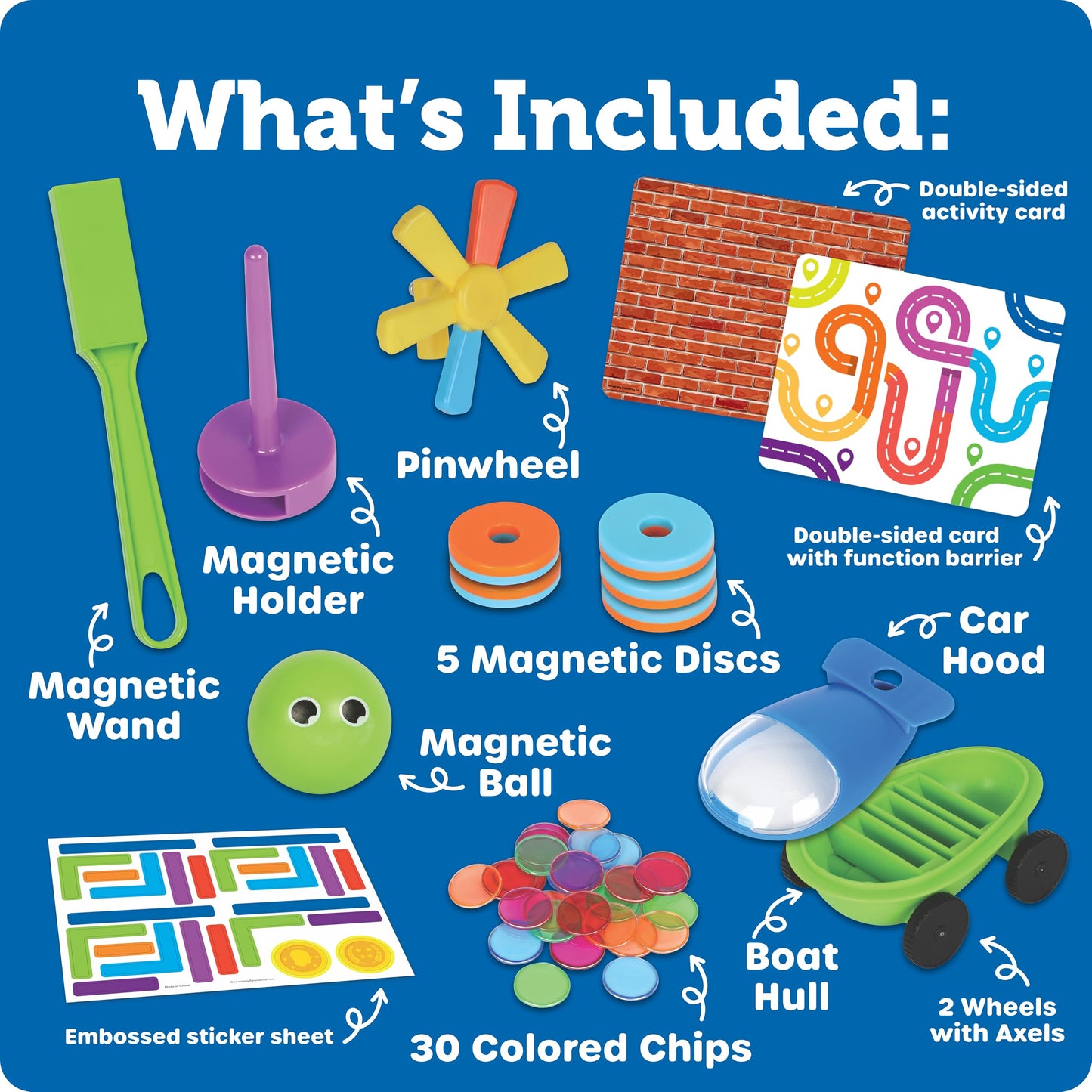Learning Resources STEM Explorers Magnetworks, Magnetic Science Set, Physics Experiment Toys for Kids, Kindergarten and Preschool Classroom, Force and Motion Kit for Boys and Girls, Ages 5 and Up