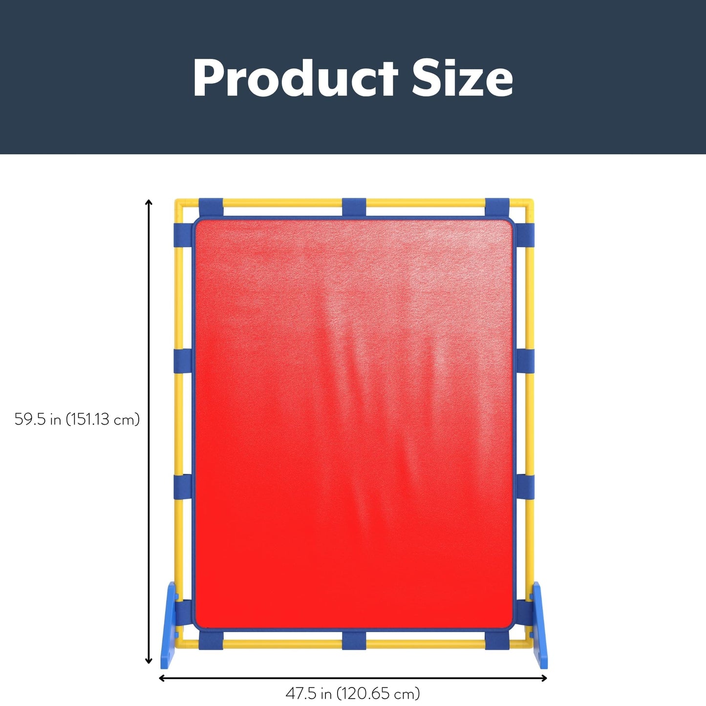 Children's Factory Big Screen PlayPanel, Kids Room Divider, Classroom Privacy Screen, Cantilever Feet Included, Red