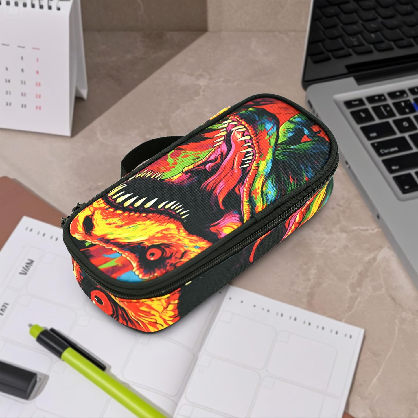 Droerfes Dinosaur Pencil Case Pencil Pouch Large Capacity Pen Bag School Office Organizer Stationery Storage Box For Girls Boys Teen Kids