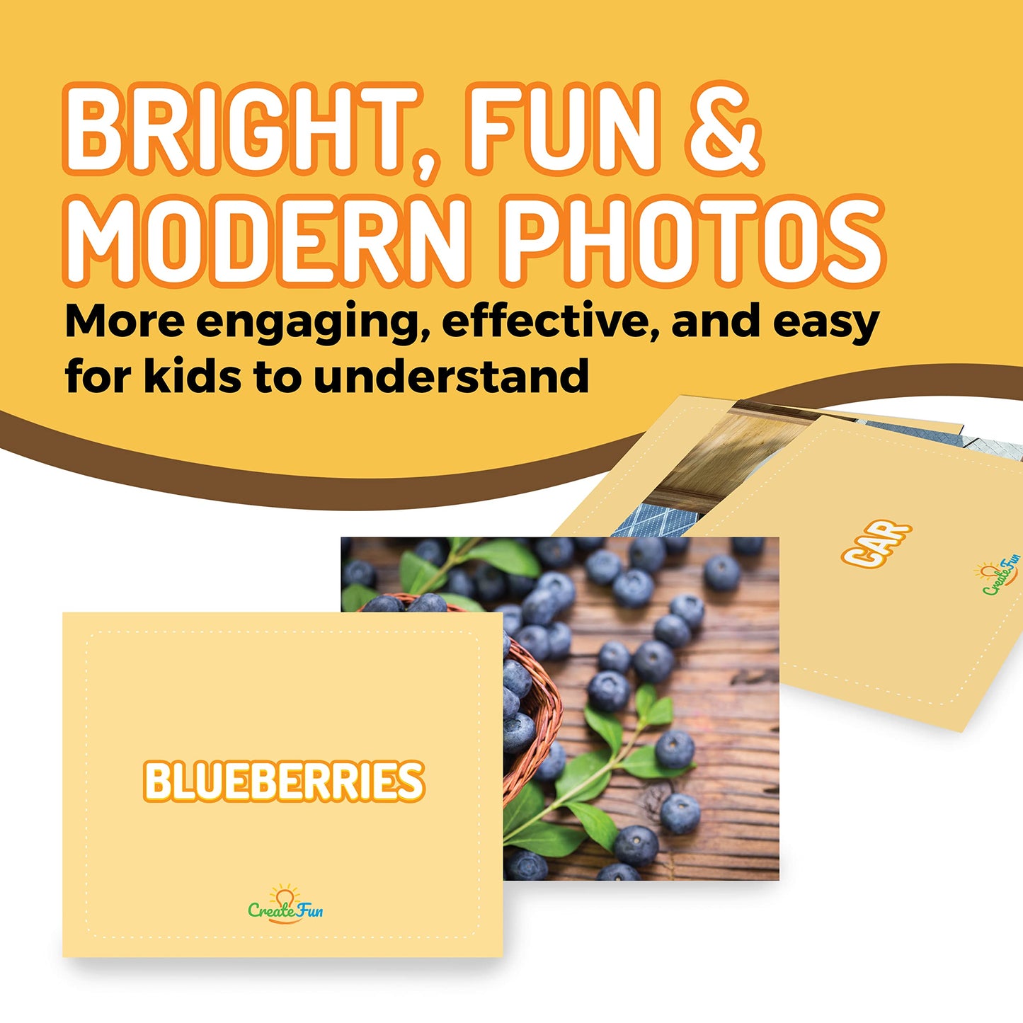 50 Noun Flash Cards, Fun Vocabulary Builder Educational Learning Photo Cards for Kids, Homeschool, Adults, Seniors, Speech Therapy, ESL, Autism, Dementia, Aphasia, SLP, ABA, and Occupational Therapy
