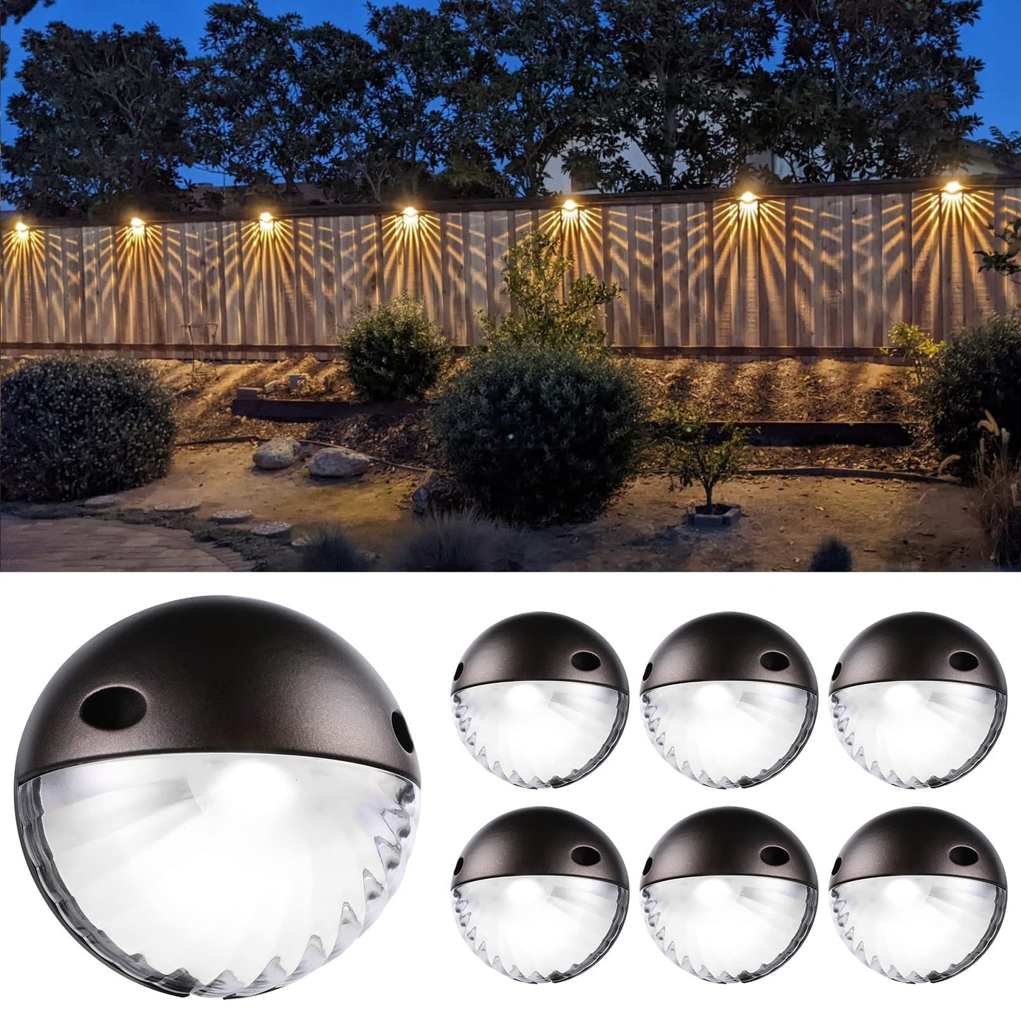 LEONLITE LED Low Voltage Deck Lights, 12V, Aluminum, IP65, Warm White, Oil Rubbed Bronze, Model 85831, Pack of 6