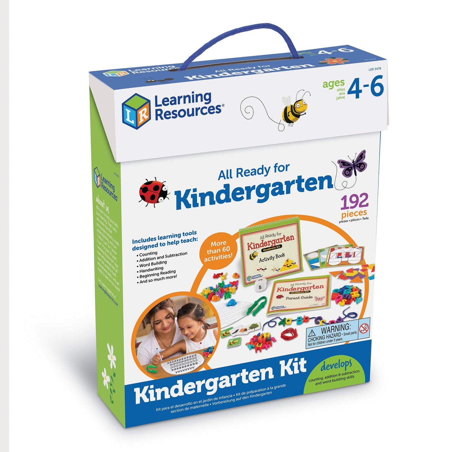 Learning Resources All Ready for Kindergarten Readiness Kit - Classroom Must Haves, Toddler Activities, Homeschool Supplies, Learn to Read, Spelling , Alphabet Kindergarten Workbook