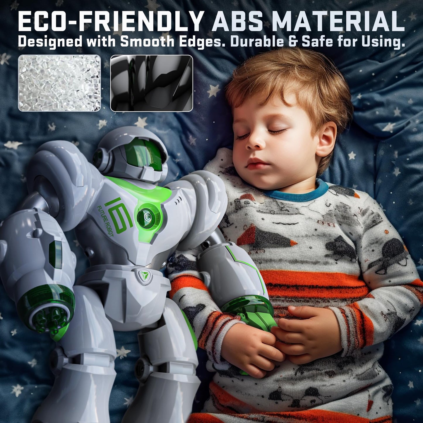BEZGAR TR300 Robot Toys for Kids - Smart Programmable, Dancing Remote Control Emo Robot with 22 Actions, Supporting 78 Changing Expression, for Kids, 3 4 5 6 7 8 Year Old Boy Birthday