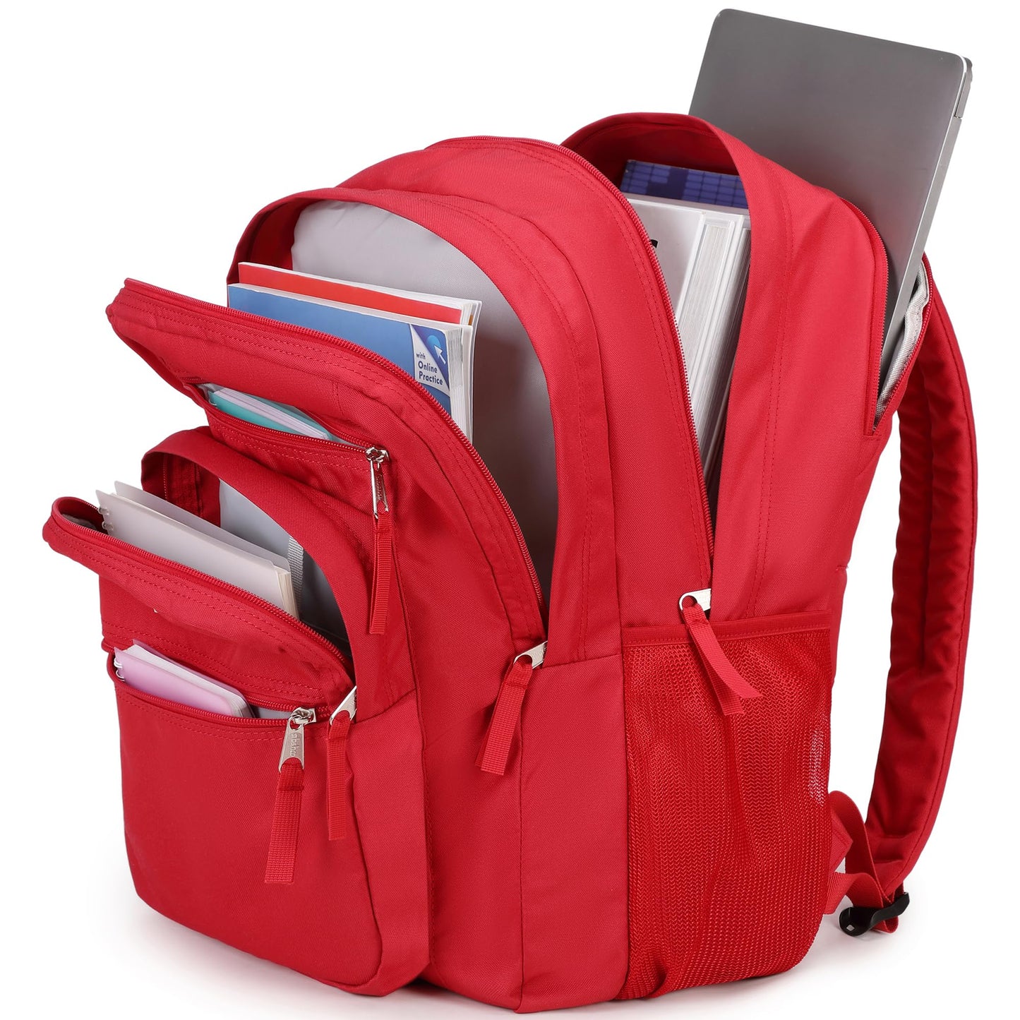 abshoo 34L Big School Backpack For College Women Girls Middle High School Teen Bookbag Travel Backpack Daypack (Red)