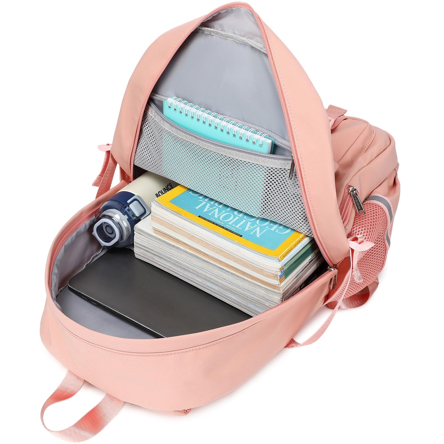 abshoo School Backpack for Girls Bookbag with Lunch Bag Teen Girls School Bag Travel Daypack (Peach Pink)