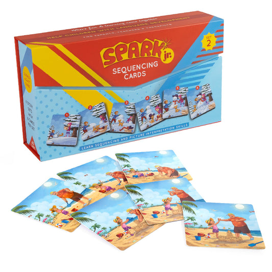 SPARK INNOVATIONS Sequencing Cards, Speech Therapy, Autism Therapy, SEL, Problem Solving, Social Skills, Picture Cards, ESL, English Language Learners (Set 2)