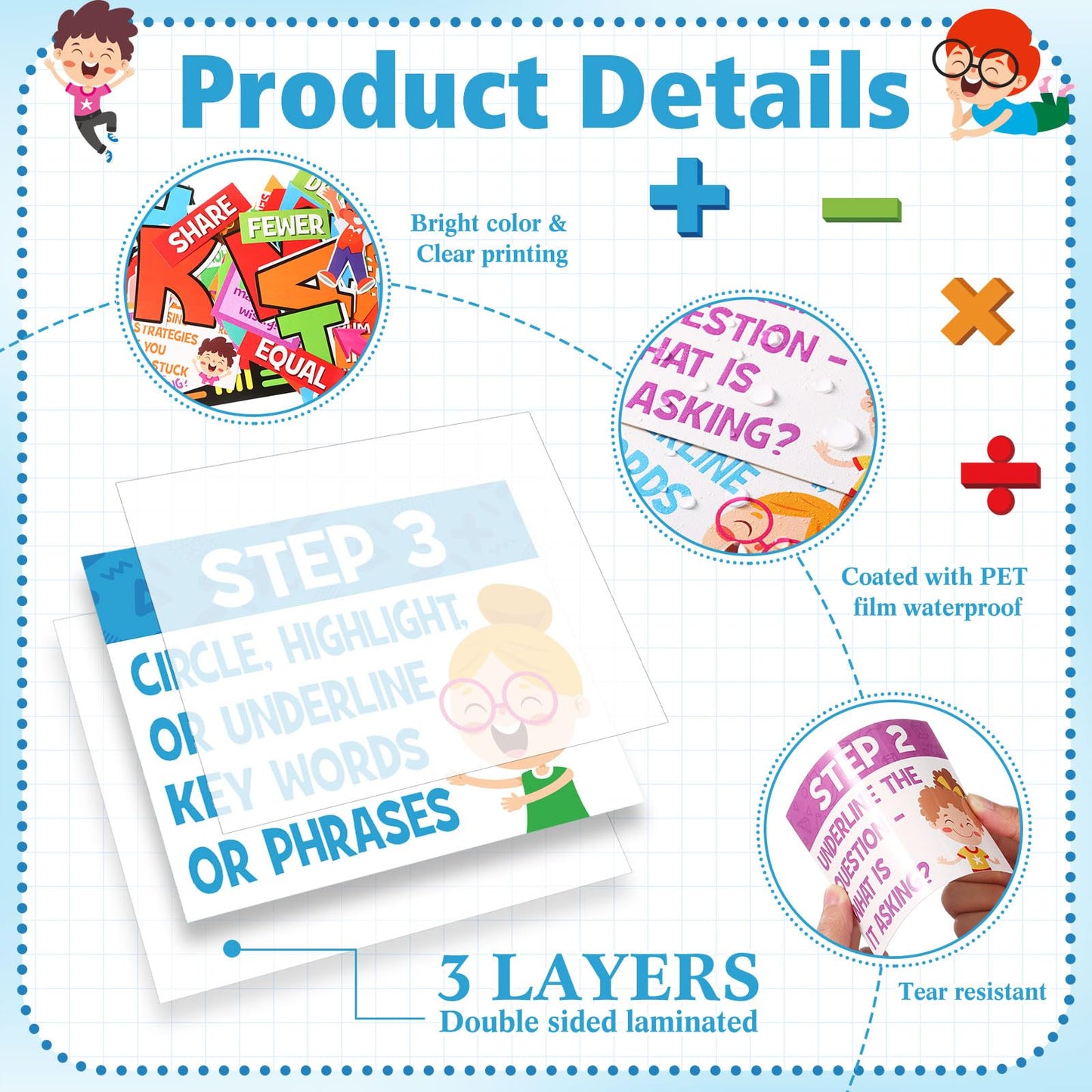 Pajean 85 Pcs Math Talk Bulletin Board Set Math Posters Classroom Decorations Educational Mathematics Paper Cutout for Elementary Middle High School Wall Chalkboard Decor Teacher Supplies(Talk)