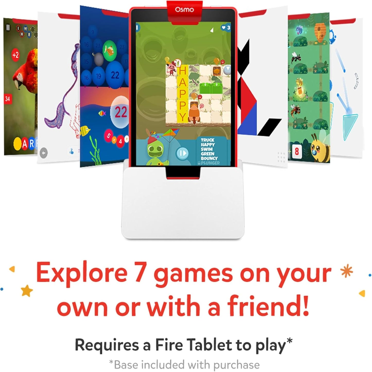 Osmo Genius Starter Kit for Kids Ages 6–10 | 7 Educational Learning Games | Fire Tablet Compatible | Latest Version | Educational STEM Learning System | Base Included