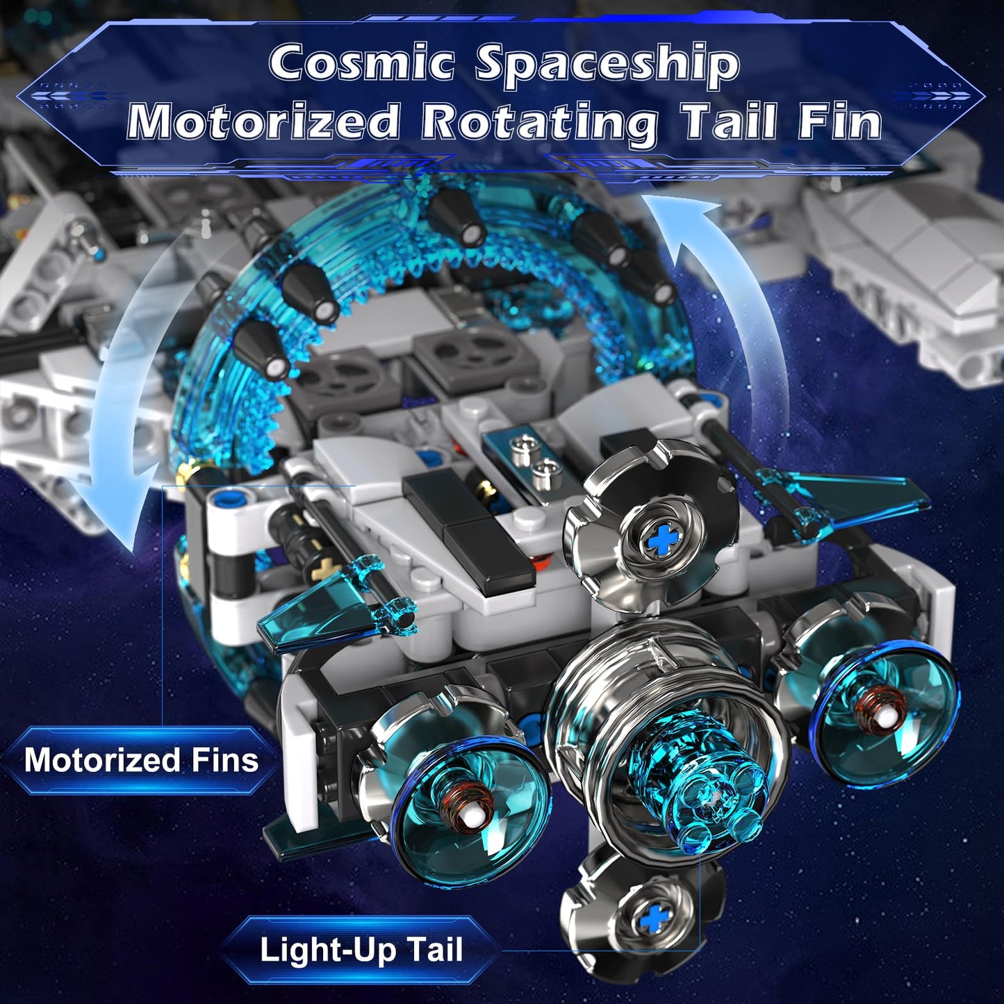 DADMCFD STEM Space Robot Building Kit for Kids Ages 8-12 with Remote Control, Technic Coding Robotic Toys for 8-14 Year Old Boys Girls, Buildable 2 in1 Models with 1468 PCS