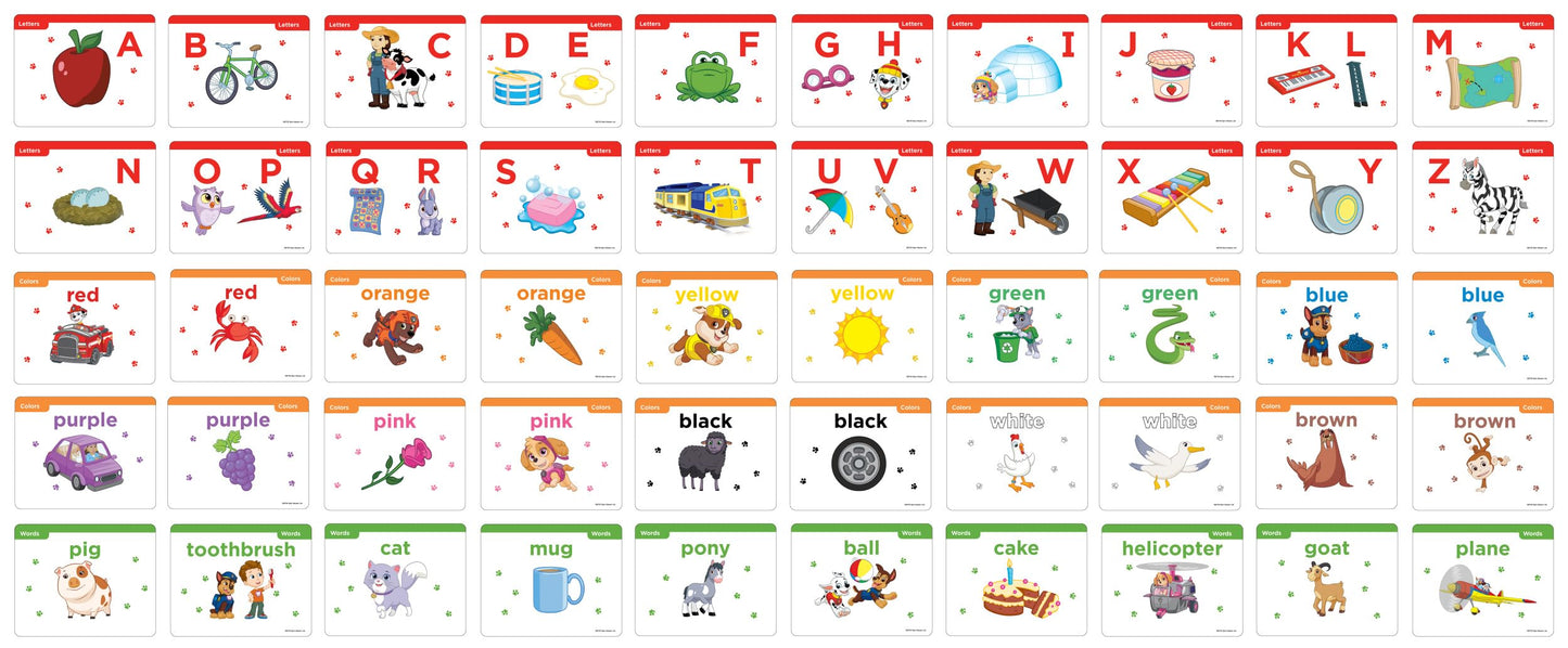 PAW Patrol - Let's Learn and Play! Book and Talking Flash Card Sound Book Set - PI Kids