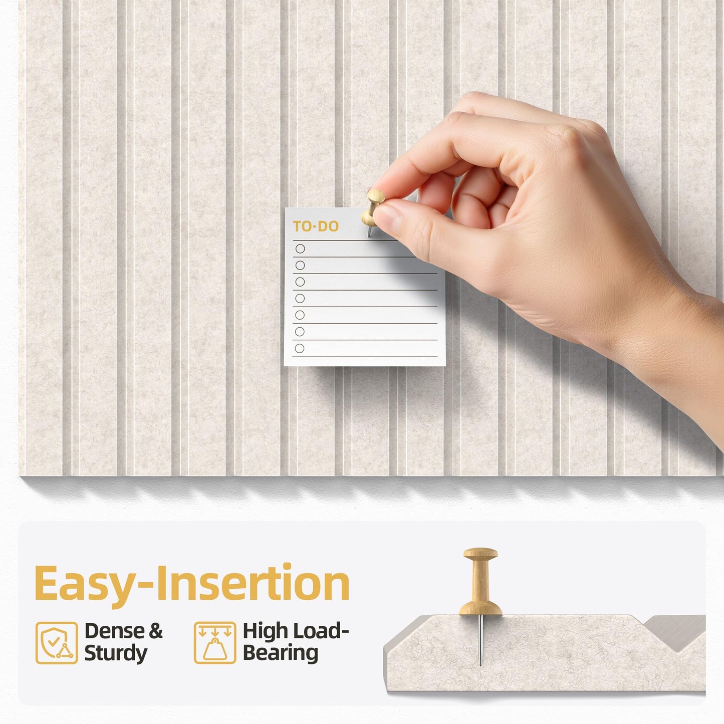 Large Cork Board for Wall 36" x 48" Oatmeal Bulletin Board with Safe Removable Adhesive Squares for Pictures Photos, Alternative CorkBoard Felt Pin Boards Tiles for Office Classroom Wall Decor-12 Pack