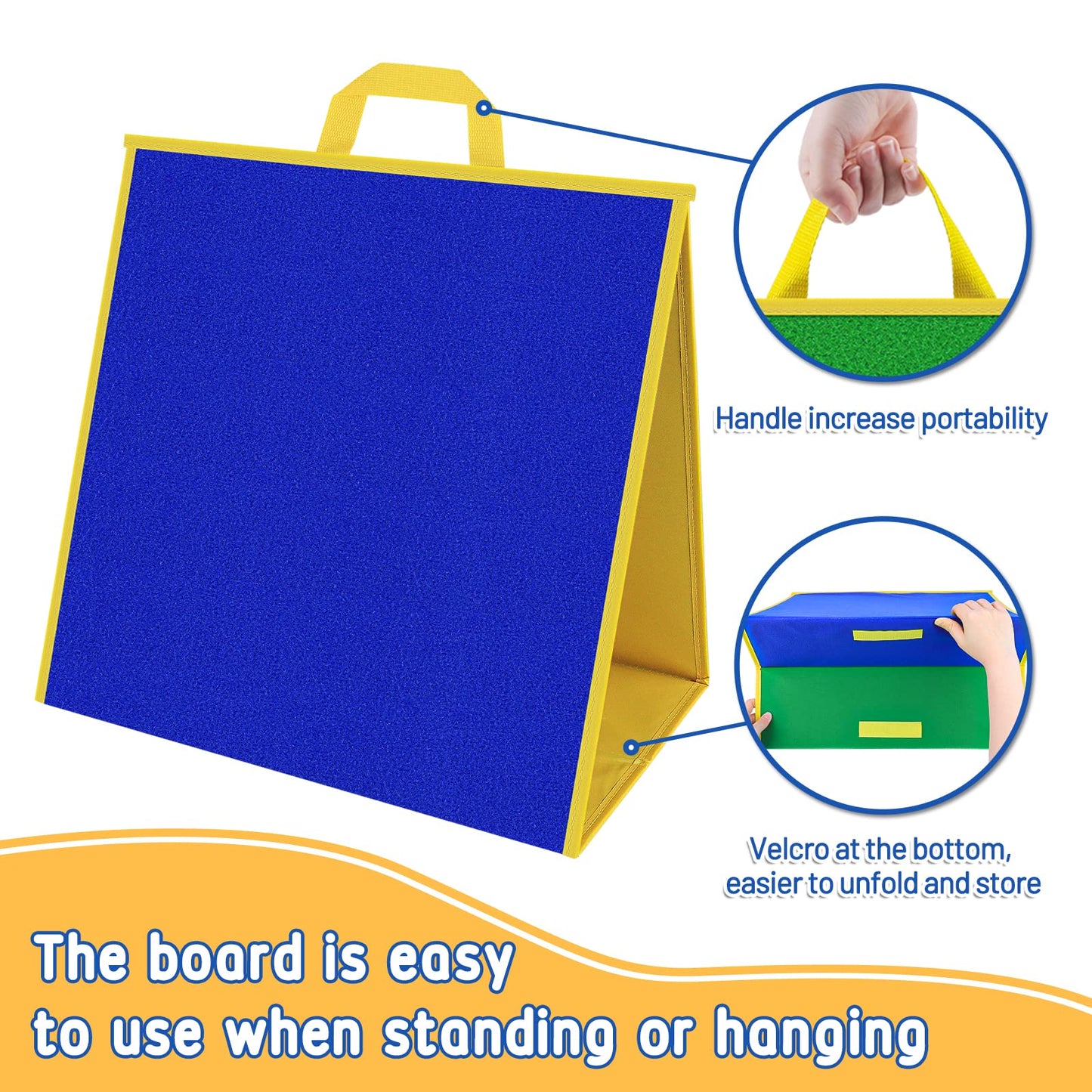 AKAYOK Large Felt Board, 17"x17" Felt Board for Toddlers, Flannel Board for Interactive Storytelling, Visual Schedule & Learning Activities