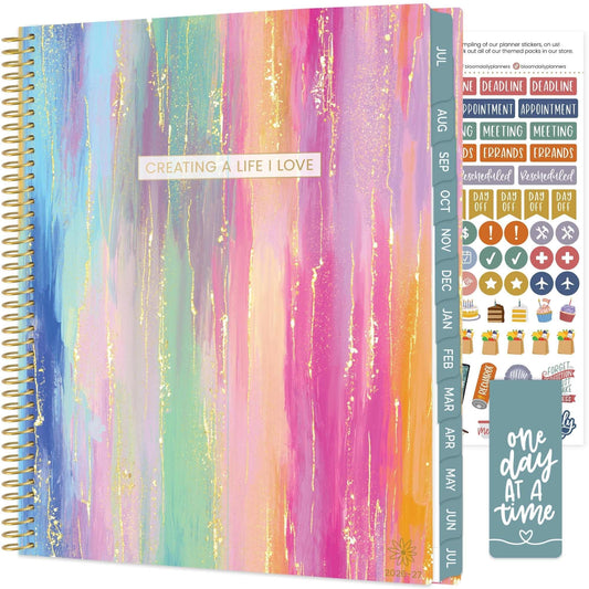 bloom daily planners 2026-2027 Planner (8.5” x 11") 13 Month Academic Year Organizer (July 2026 - July 2027) - Weekly & Monthly Agenda Book with Stickers & Tabs - Creating a Life I Love