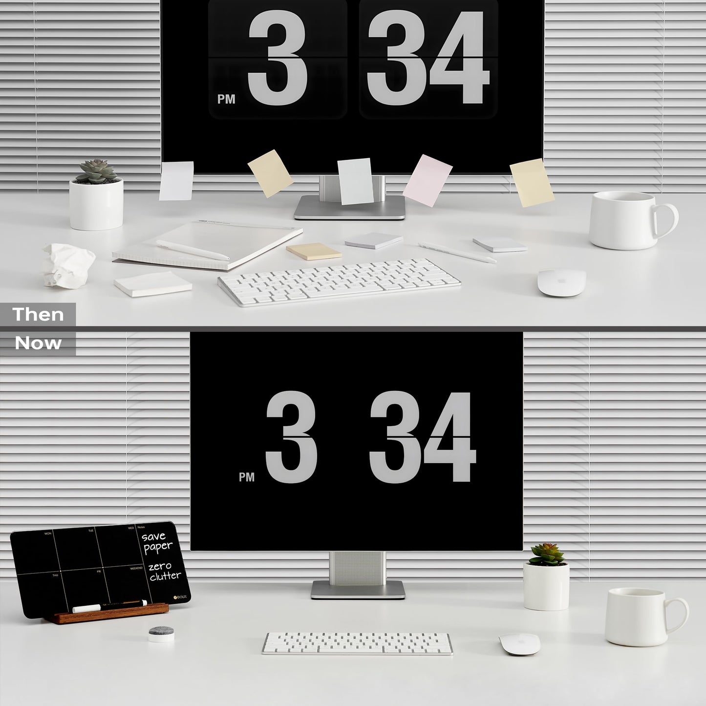 Desktop Black Glass Weekly Planner Dry Erase Whiteboard with Detachable Wood Stand,Small Portable Week Calendar to Do List White Board 12x6 for Office, Home, Schools, Marker&Eraser Included, Yeoux