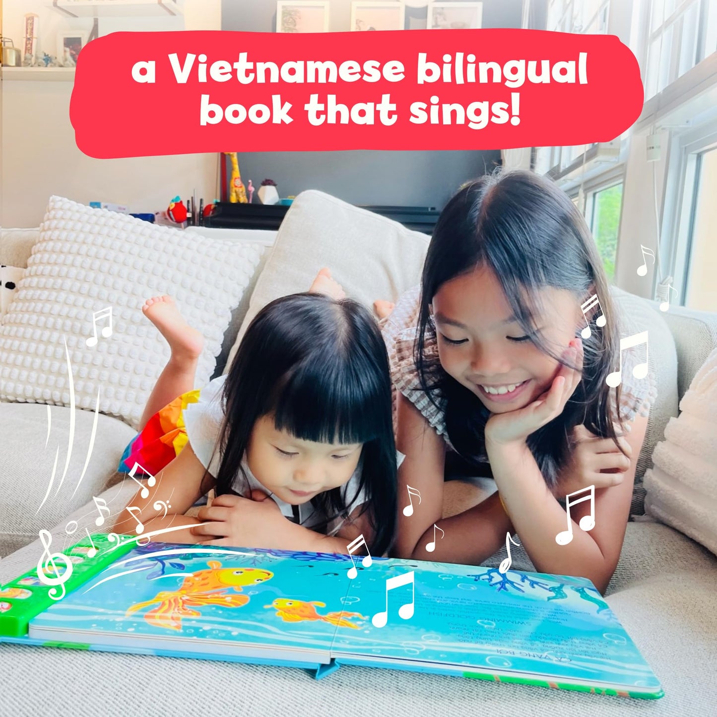 tinywrist AUDIOBOOKS - Bé Sings and Learns Vietnamese – Interactive Bilingual Music Book for Babies, Toddlers & Kids | Vietnamese-English Learning Toy | Northern & Southern Accents