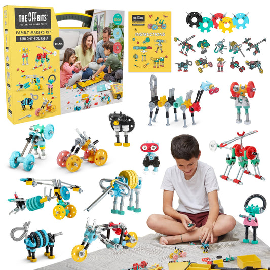 The Off Bits Educational STEM Toys for 6+: Robot Toy Building Sets, 3-in-1 Engineering Kit for Boys and Girls, Build Your Own STEM Building Toys with Endless Possibilities (Family Kit)
