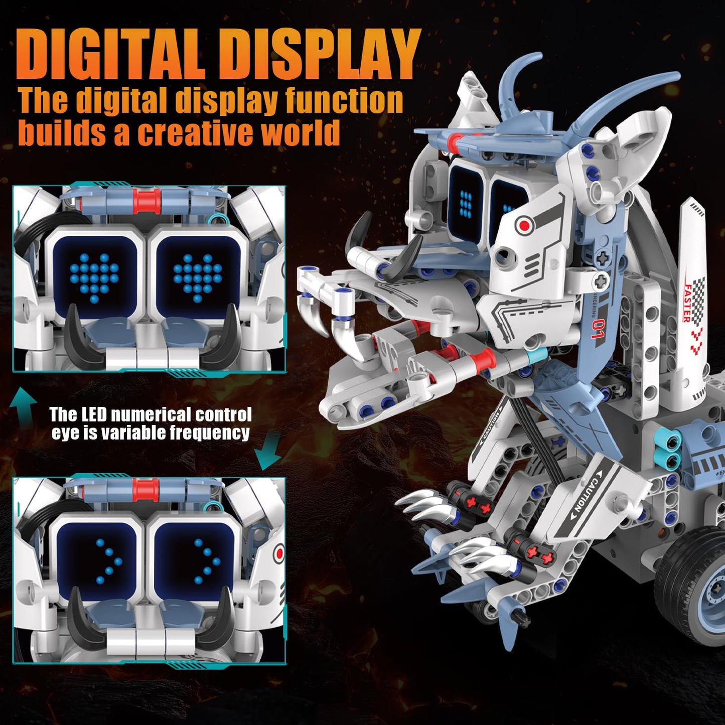Ansnibe STEM Robot Building Sets for Kids Ages 6-16, 5-in-1 Remote Control and APP Robot Toys,343 Pcs DIY Building Science Educational Kit, Building Block Birthday Present for Teen Boys Girls