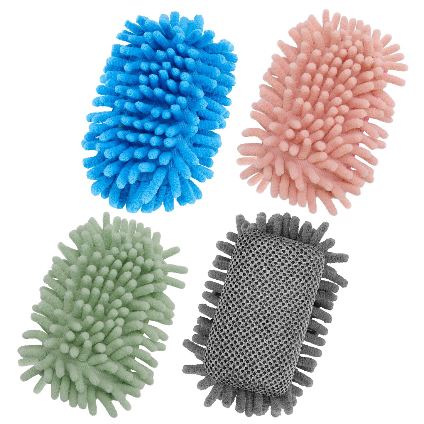 Jspupifip 12 Pcs Dry Erase Shag Eraser Microfiber Shag Whiteboard Eraser Magnetic Dry Erase Washable for Markers Chalk Home Classroom Office Supply, Blue Gray Light Pink Green