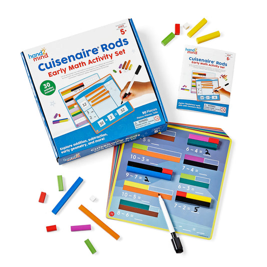 hand2mind Cuisenaire Rods: Early Math Activity Set – Teaching Fraction Bars, Montessori Math Manipulatives, Math Teacher Must Haves Elementary, Kindergarten Homeschool Supplies