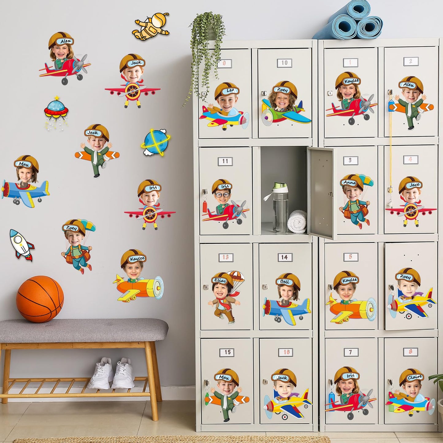 60pcs Pilot Airplane Cutouts Aircraft Bulletin Board Decorations Adventure Travel Theme Paper Cut-Outs Classroom Decorations for Classroom DlY Craft Photo Kindergarten Preschool Wall Door Supplies