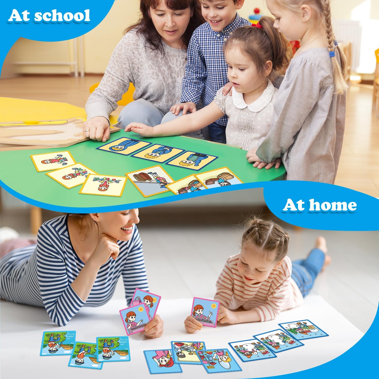 Kasfalci Sequencing Cards,Sequence Board Game for Kids,Speech Therapy Materials Toys for Autism,Story Storytelling,Social Skills,Sentence Building,Preschool Learning Activities,Classroom & Homeschool