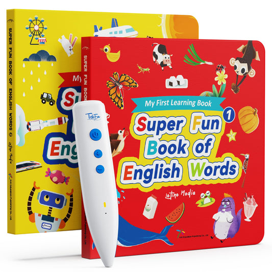TEKFUN Talking Pen Books Sets, Interactive Audio Sound Books Kids Learning Electronic Toys for Boys Girls, Autism Sensory Games, Early Educational Gifts Birthday Gifts for Toddlers Kids Age 2 3 4 5