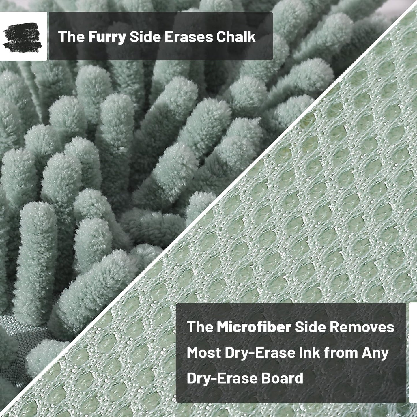 Mr. Pen- Magnetic Microfiber Shag Whiteboard Erasers, 4" x 6", 12 Pack, Bulk, Dual Surface, Washable Large Dry Erase Board Cleaner for Chalk, Marker, Classroom, Office, Home