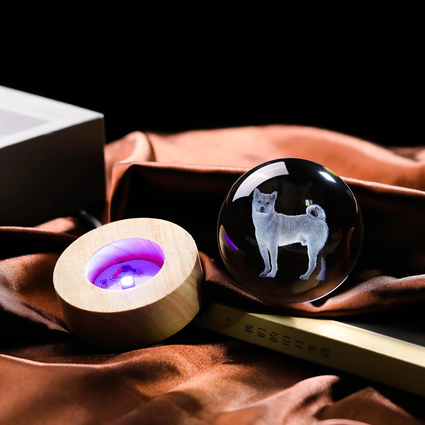 3D Shiba Inu Gifts for Women - Crystals Ball 60mm - Shiba Inu Figurines Decor Glass Animals Figurine - Birthday, Lovers Keepsake Paperweight