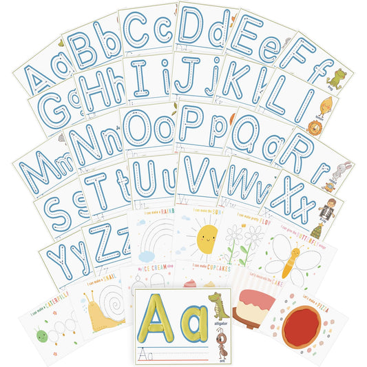 Ireer 36 Pcs Playclay Dough Mats for Kids Activity Card for Clay Back to School Preschool Number Alphabet Animal Shape Learning Activity Games for Classroom Home Educational Supplies