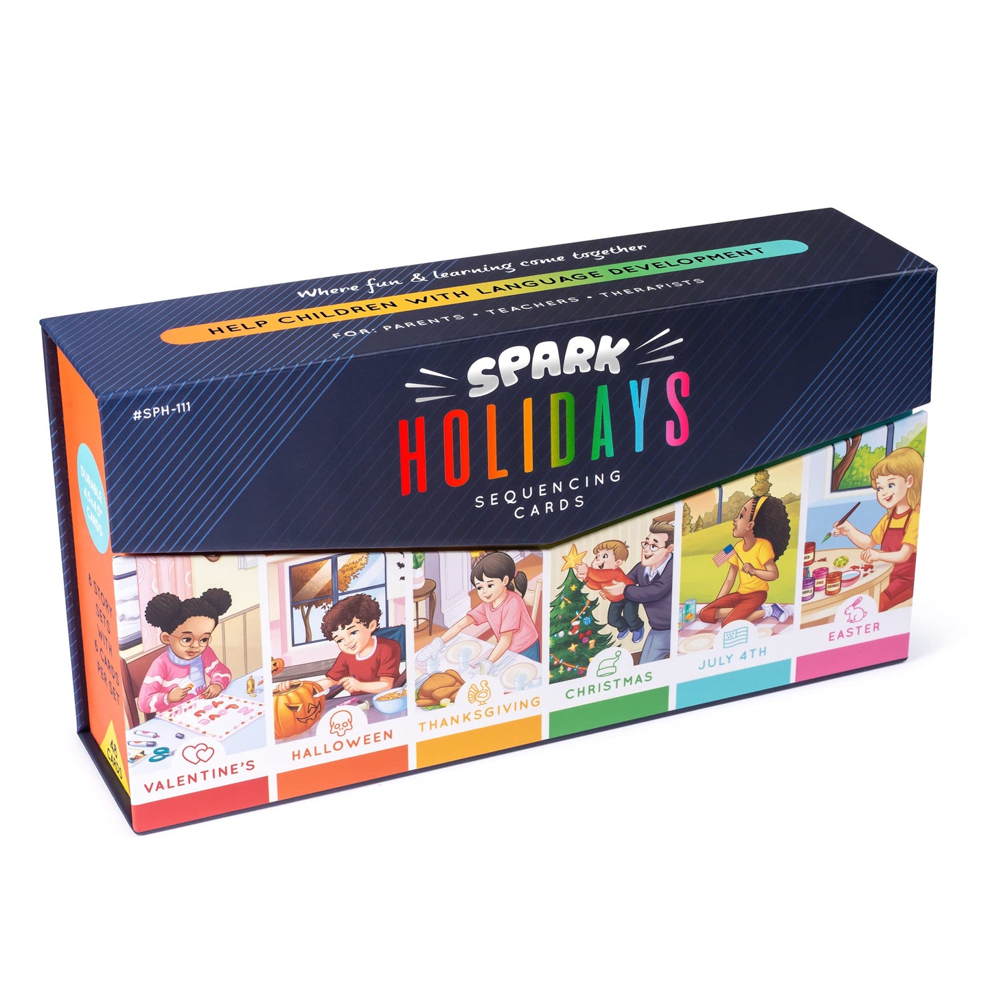 SPARK INNOVATIONS Holiday Tell A Story Cards, Sequencing Game, Speech Therapy Materials, Autism Game, ABA Therapy Materials, Social Skills Games, ESL, ELL