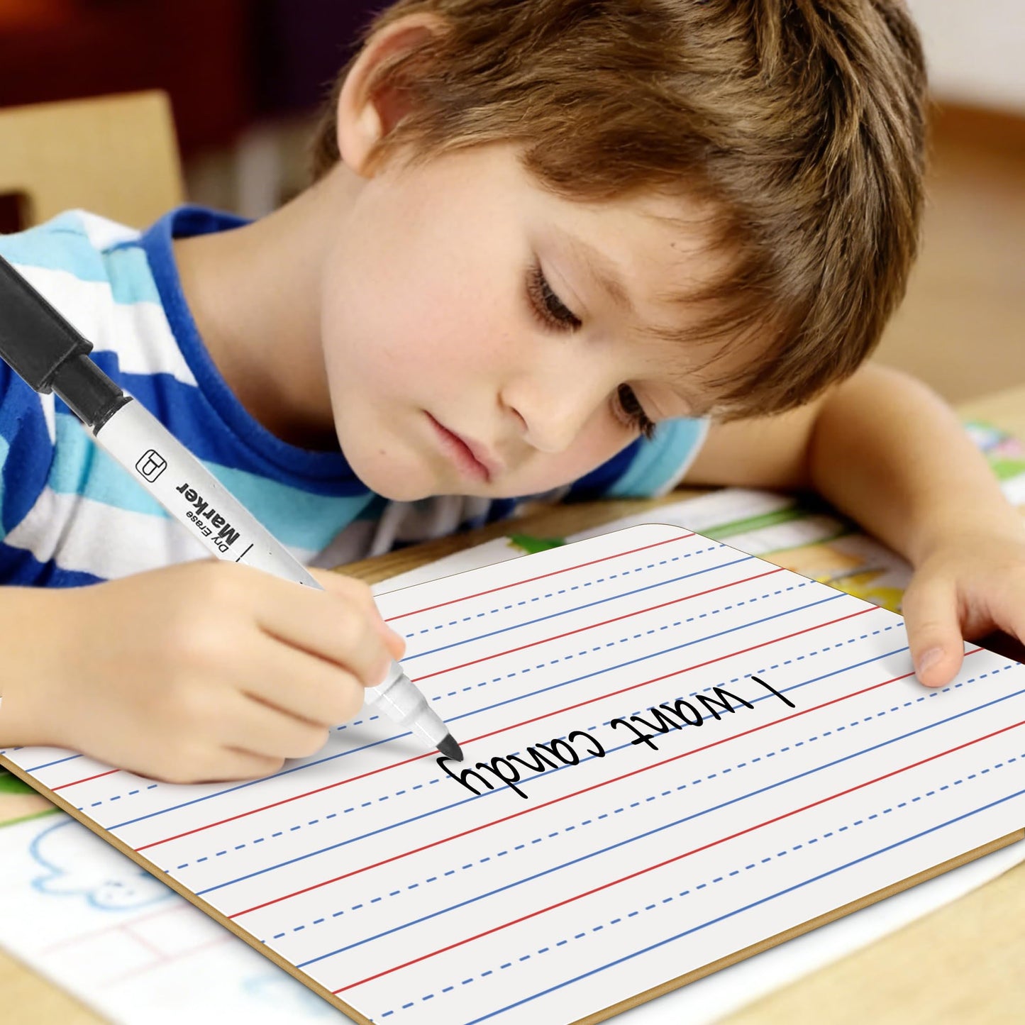 Dry Erase Boards, 30 Pack 9 x 12 Inch Mini Portable Practice White Boards with 30 Markers, 30 Erasers, Double Sided Personal Small Whiteboards with Lines for Kids, Students, Teachers Classroom School