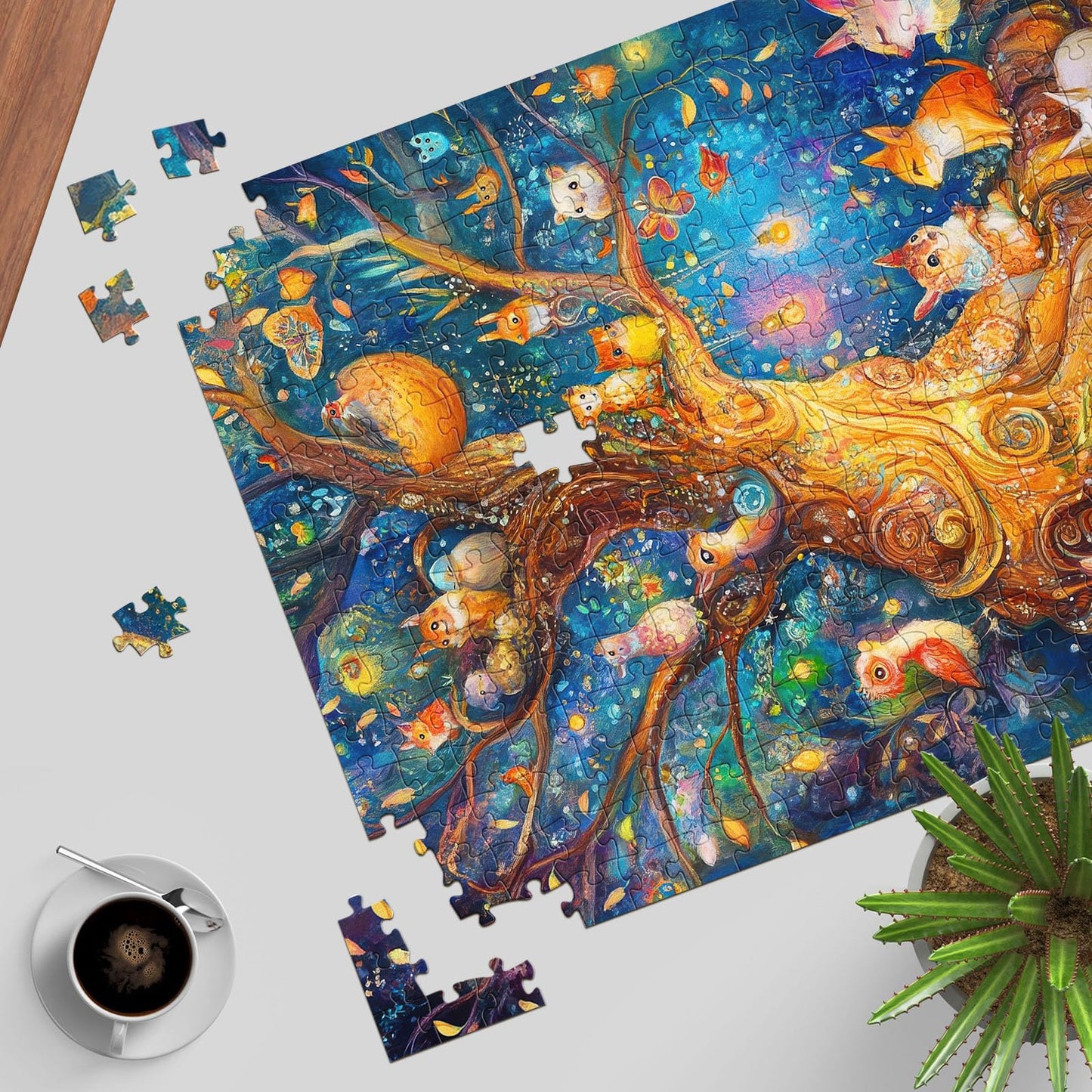 TangMosaic Treehouse Family Jigsaw Puzzle, 1000 Piece Puzzle for Adults, Impossible Hard Difficult Challenging Puzzles for Adults 1000 Pieces, Home Decoration Puzzle, Interlock Perfectly No Dust