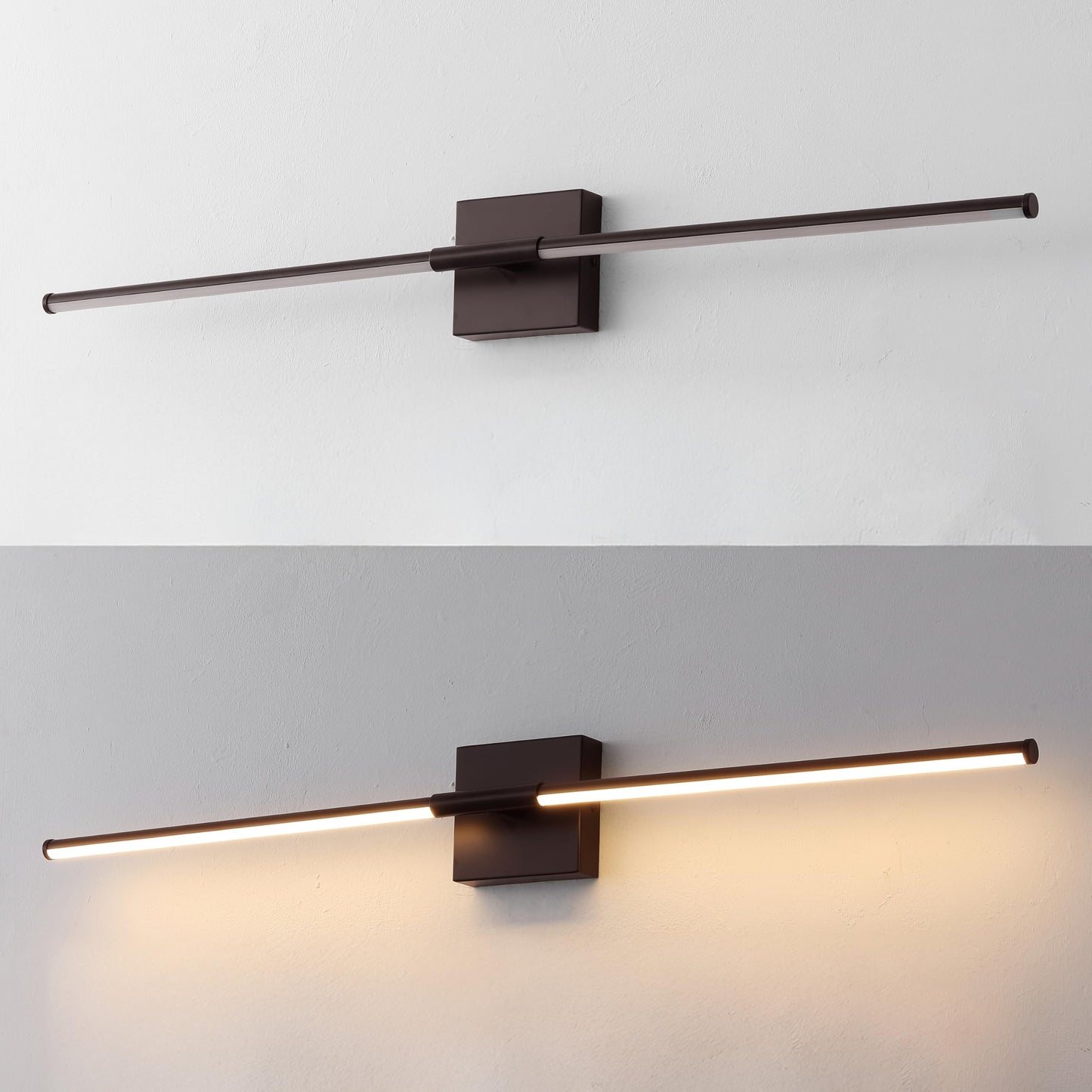 JONATHAN Y Wall Sconce, Modern Minimalist, Dimmable LED, 32in, Metal, Oil Rubbed Bronze, Model JYL7040D