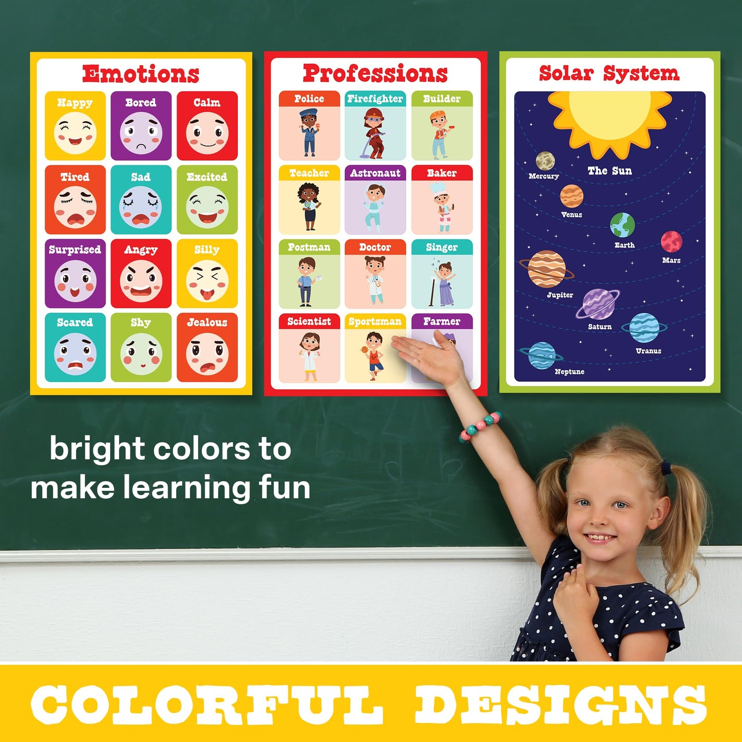 Set of 21 , Toddler Learning Posters, For Classroom Posters -17" x 11"-Educational Posters For Toddlers 1-3, Shapes For Classroom Wall , Education Kids Learning Poster , 21pcs- waterproof poster