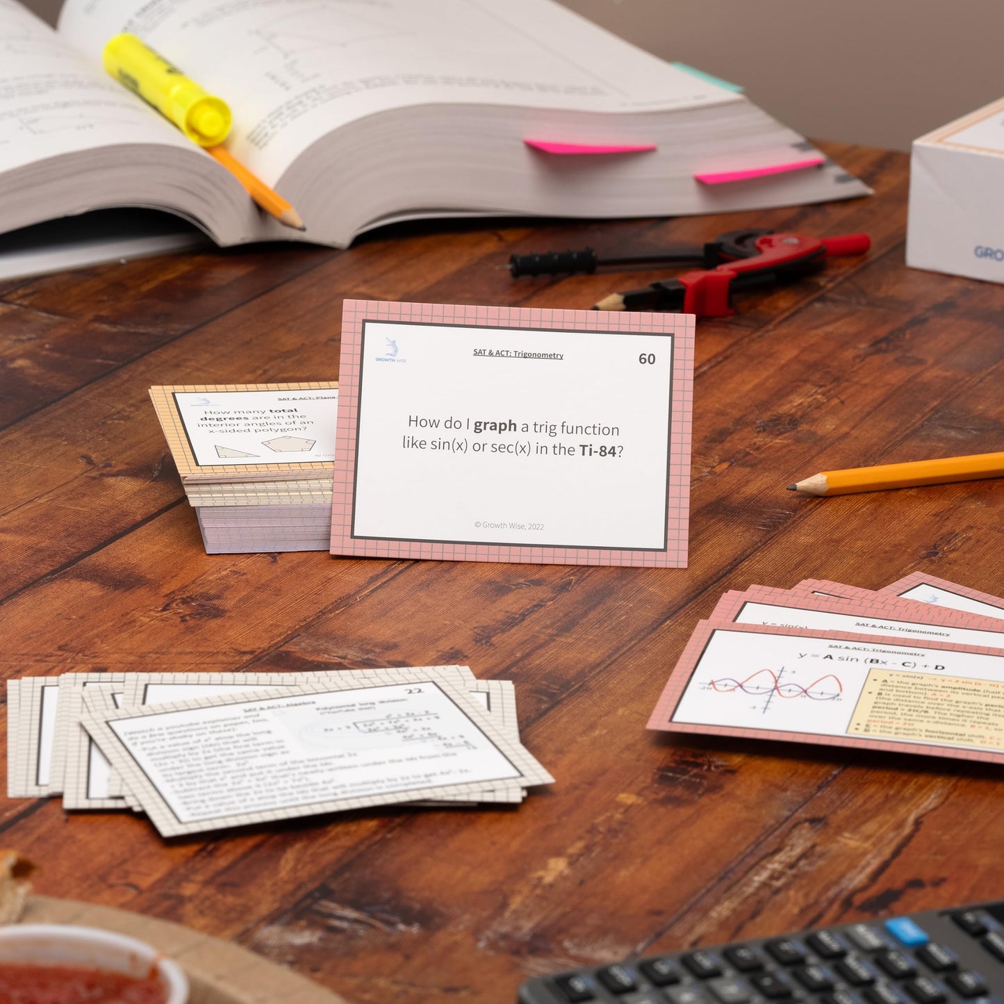 SAT/ACT Math Flash Cards by Growth Wise