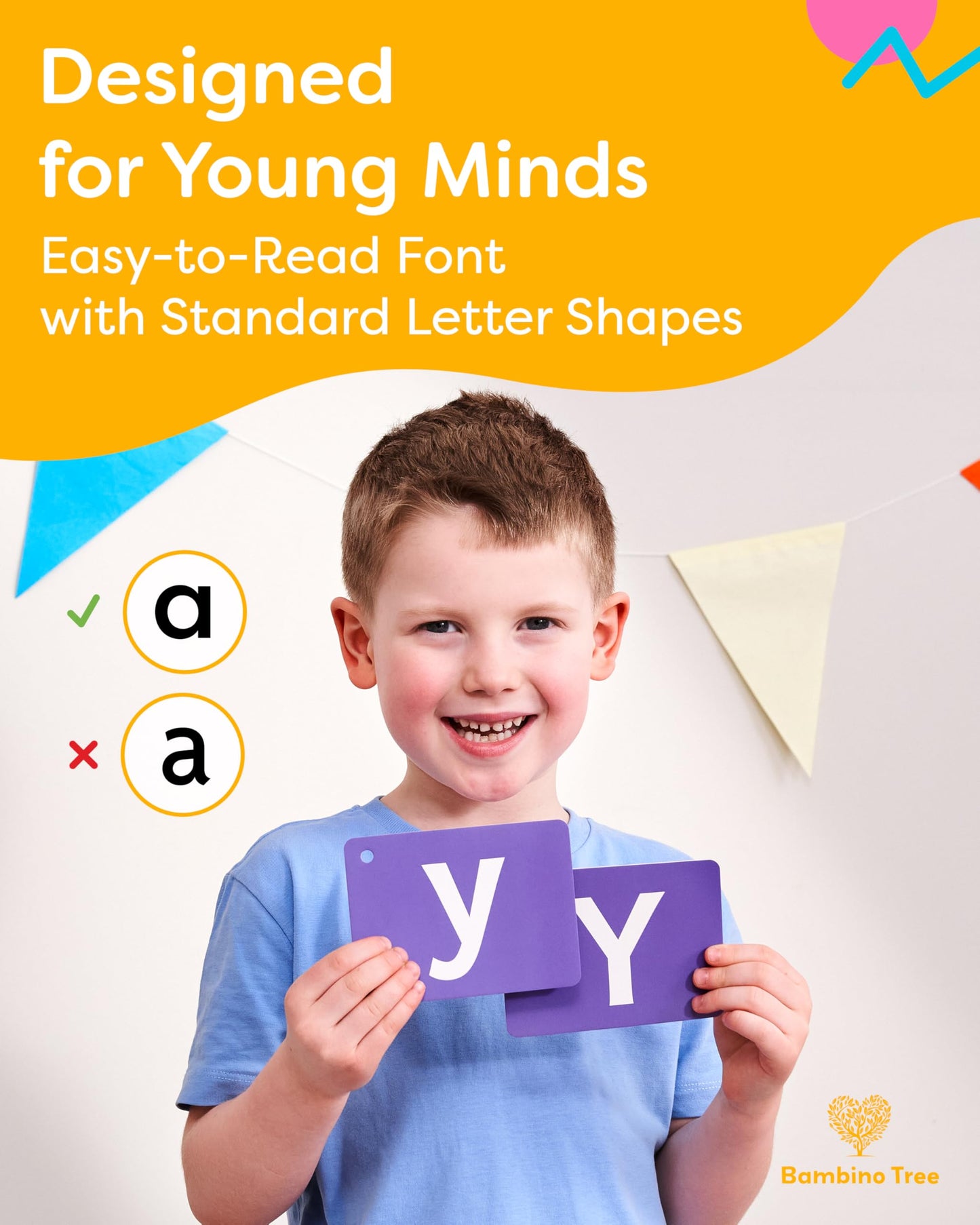 Spanish Alphabet Flash Cards - Thick ABC Flash Cards for Kids Ages 3-6 - Lowercase & Uppercase Letter Recognition Learning Game