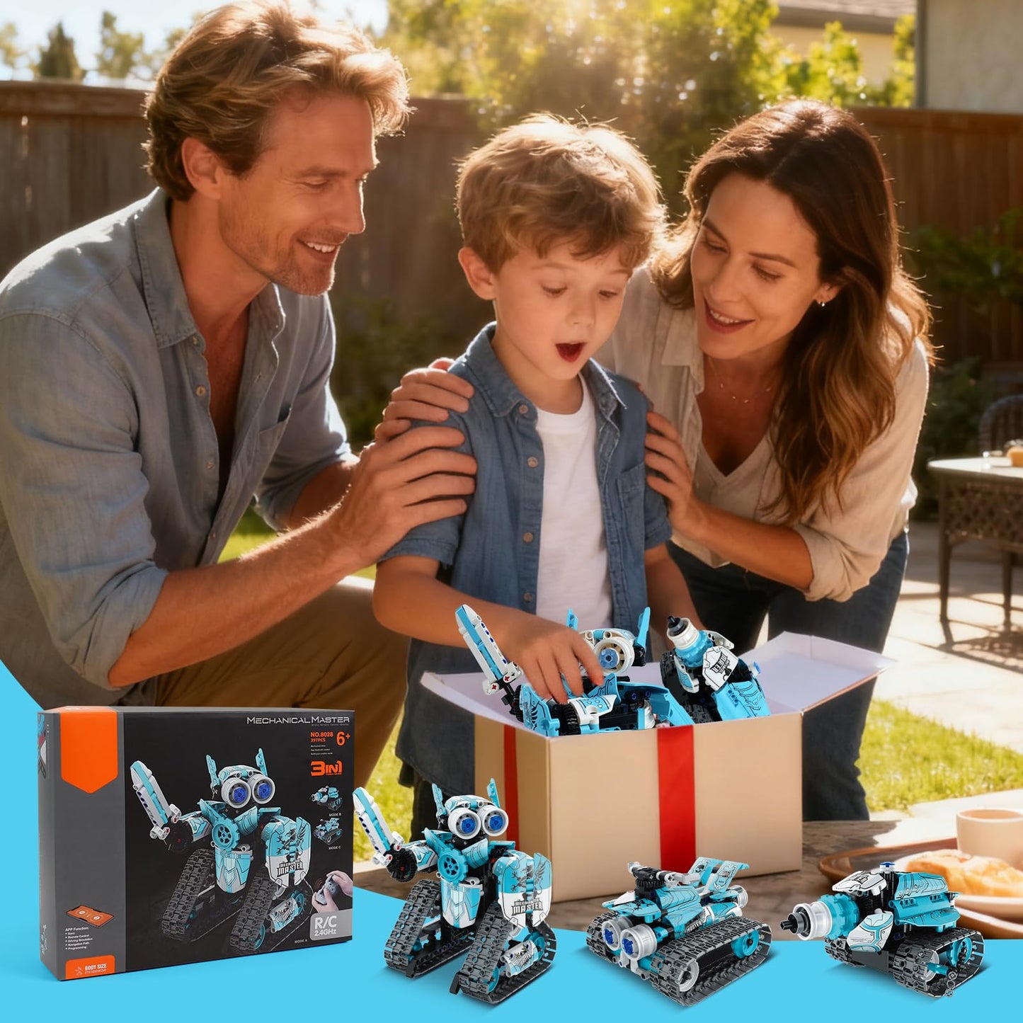 Gaitel Robot Building Kit, Educational STEM Toys & Birthday Gifts for 6 7 8 9 10 11 12+ Year Old Boys Kids, 3 in 1 DIY Science RC Robotics Sets with APP and Remote Control Projects