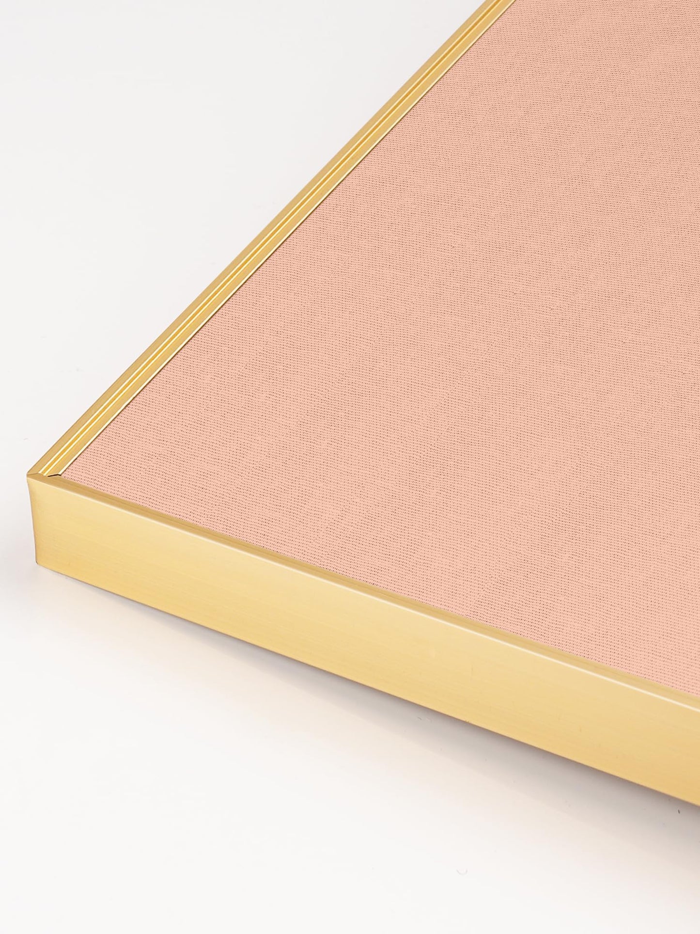 Bulletin Board 30 x 20 inches, Aluminum Framed Fabric Cork Board with 10 Push Pins (Blush Coral, 30 x 20 inches)