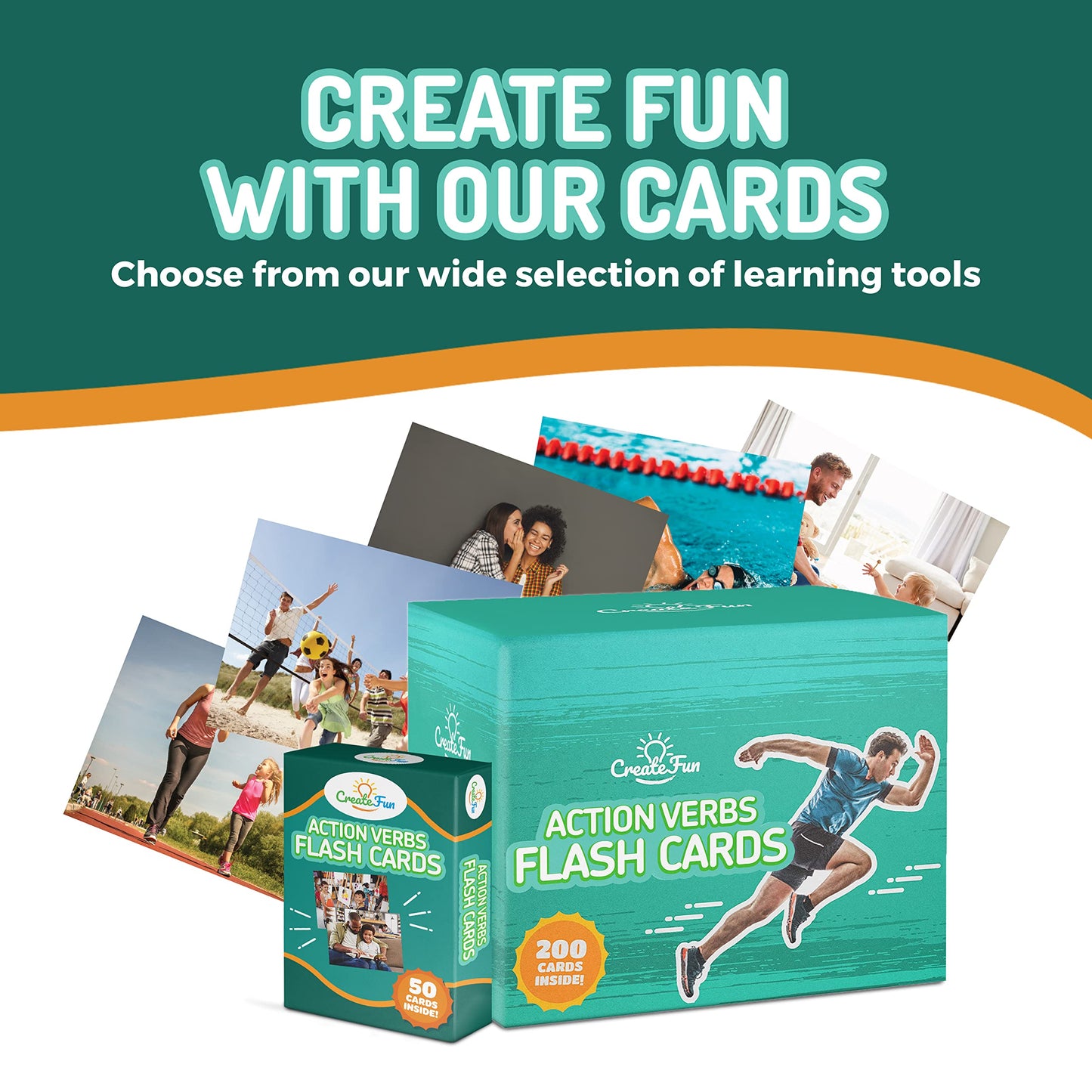 200 Action Verbs Flash Cards - Vocabulary Builder Educational Photo Cards for Speech Therapy, ESL & Homeschooling | Realistic Diverse Pictures for Kids & Adults with Autism, Dementia, Aphasia, SLP